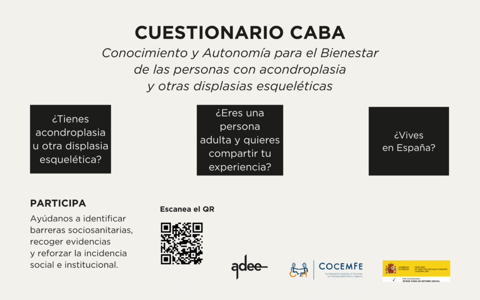 Cuestionario del proyecto CABA de ADEE sobre barreras sociosanitarias en personas con acondroplasia y otras displasias esqueléticas